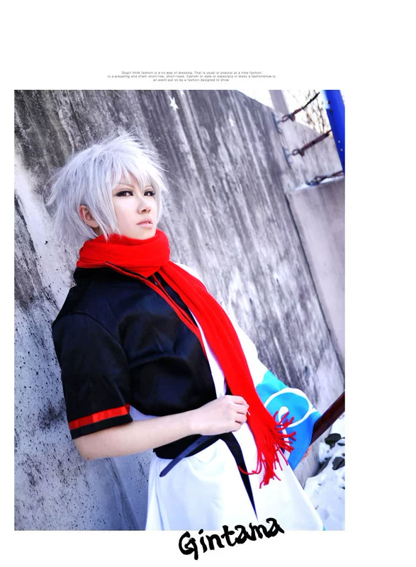 Gintama cos Sakata Gintoki Gin-san trang phục COSPLAY anime quần áo điểm tóc giả Toyako dao