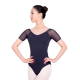 Танцевальная гимнастика униформа короткоклассные балетные балетные упражнения Упражнения в форме молока шелковая сеть пряжи детская для взрослых женщин