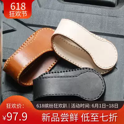 Pure handmade men's and women's fitness defense self-defense waist hanging Boston skin pat leather lead coin bag coin bag change storage bag