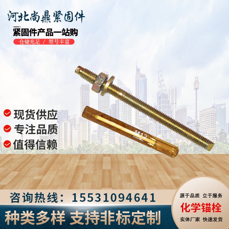 Chemical Anchor Bolt Chemical Bolt National Standard Construction Expansion Screw Seedling Bolt m8m10m12m16m18m20m22m24