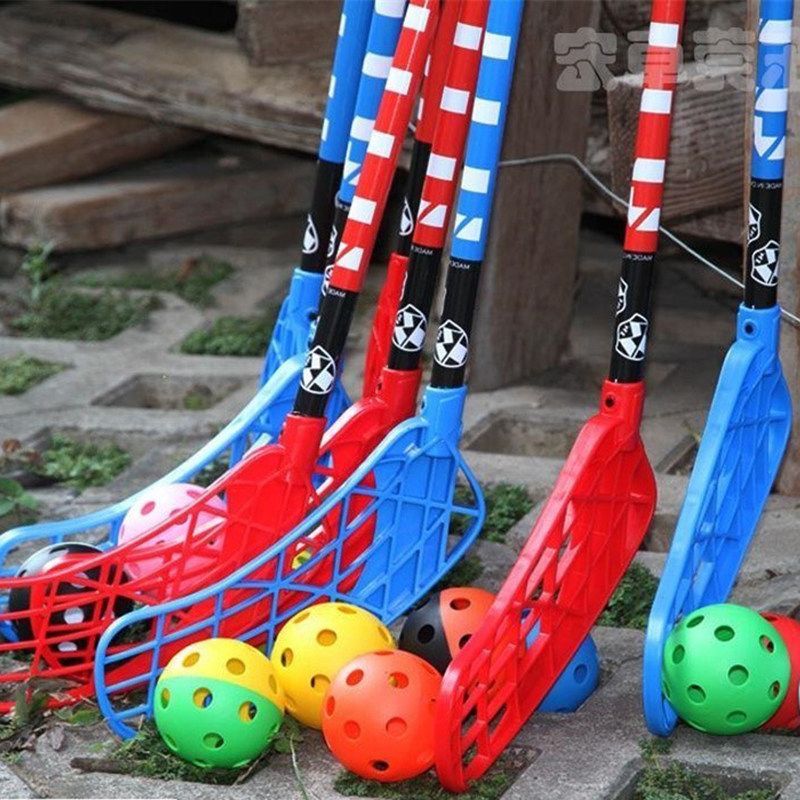 Child Wheels Skating Ball Land Meadow Ice Hockey Rod Suit Teenagers Practice Students Training Hockey Rod Sticks