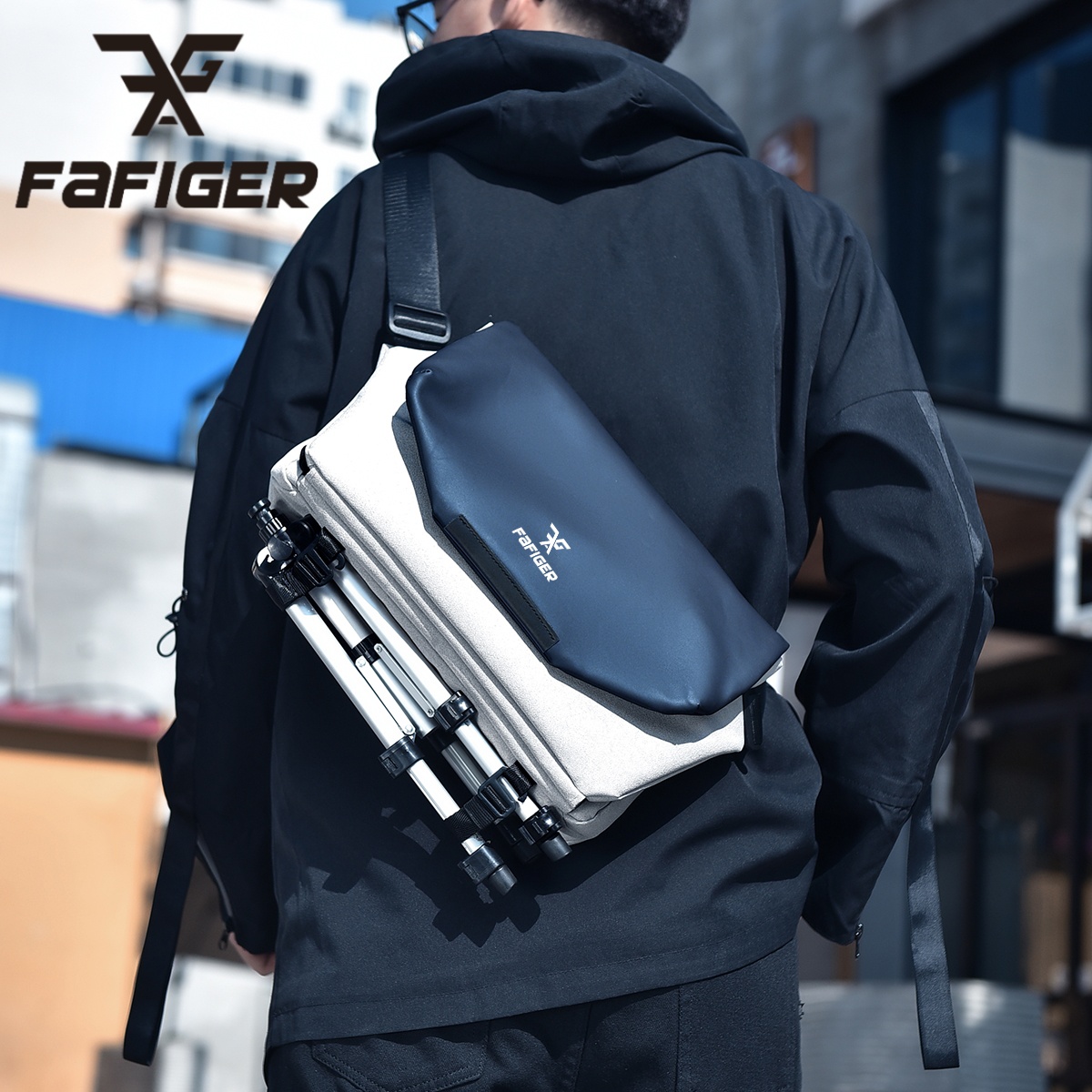 FAFIGER Fafig Tide Cards Skew Satchel Men's Chest Bag Single Shoulder Bag Sports Bike Function Wind Down Bag Casual-Taobao