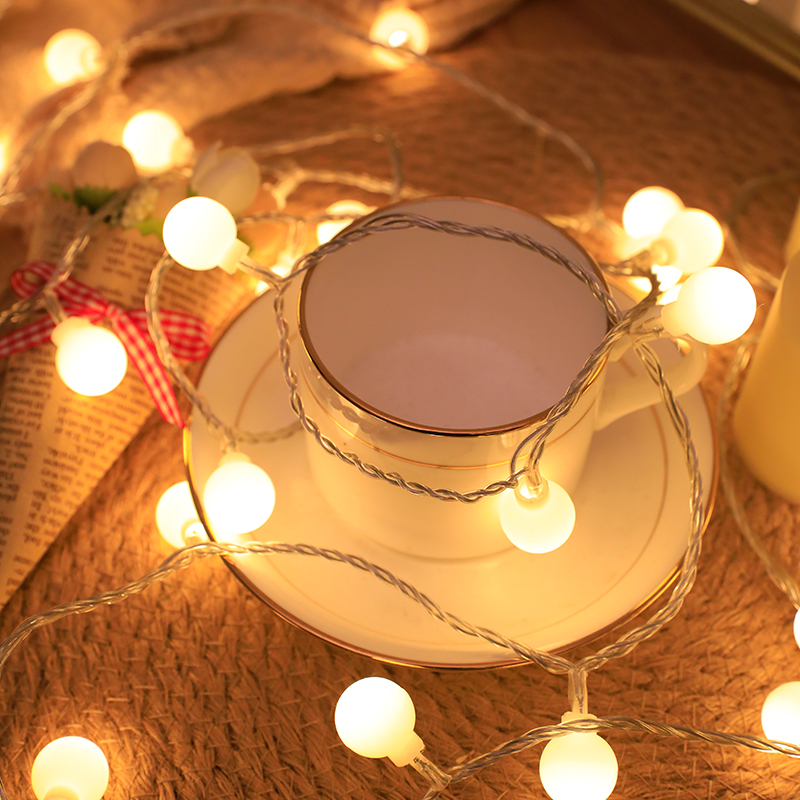 LED Small Colored Lights Battery Romantic interior decoration Stars Shining Lights strings Red Light Bed Placement of a Full Star