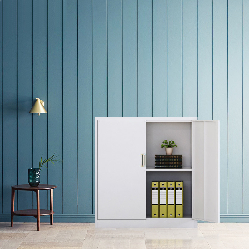 Split double lower section iron door open low cabinet Office iron file cabinet Locked data file cabinet Certificate book cabinet