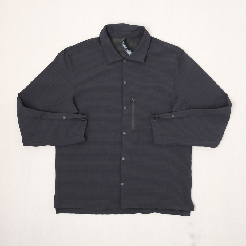 26 Autumn/Winter Men's Turn-Down Collar Snap Button Mesh Functional Fleece Warm Shirt Slightly Loose Shirt 0904