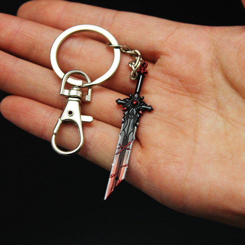 Original God Model Keychain Wolf's End Alloy Weapon Metal Model Pendant Mini 6cm