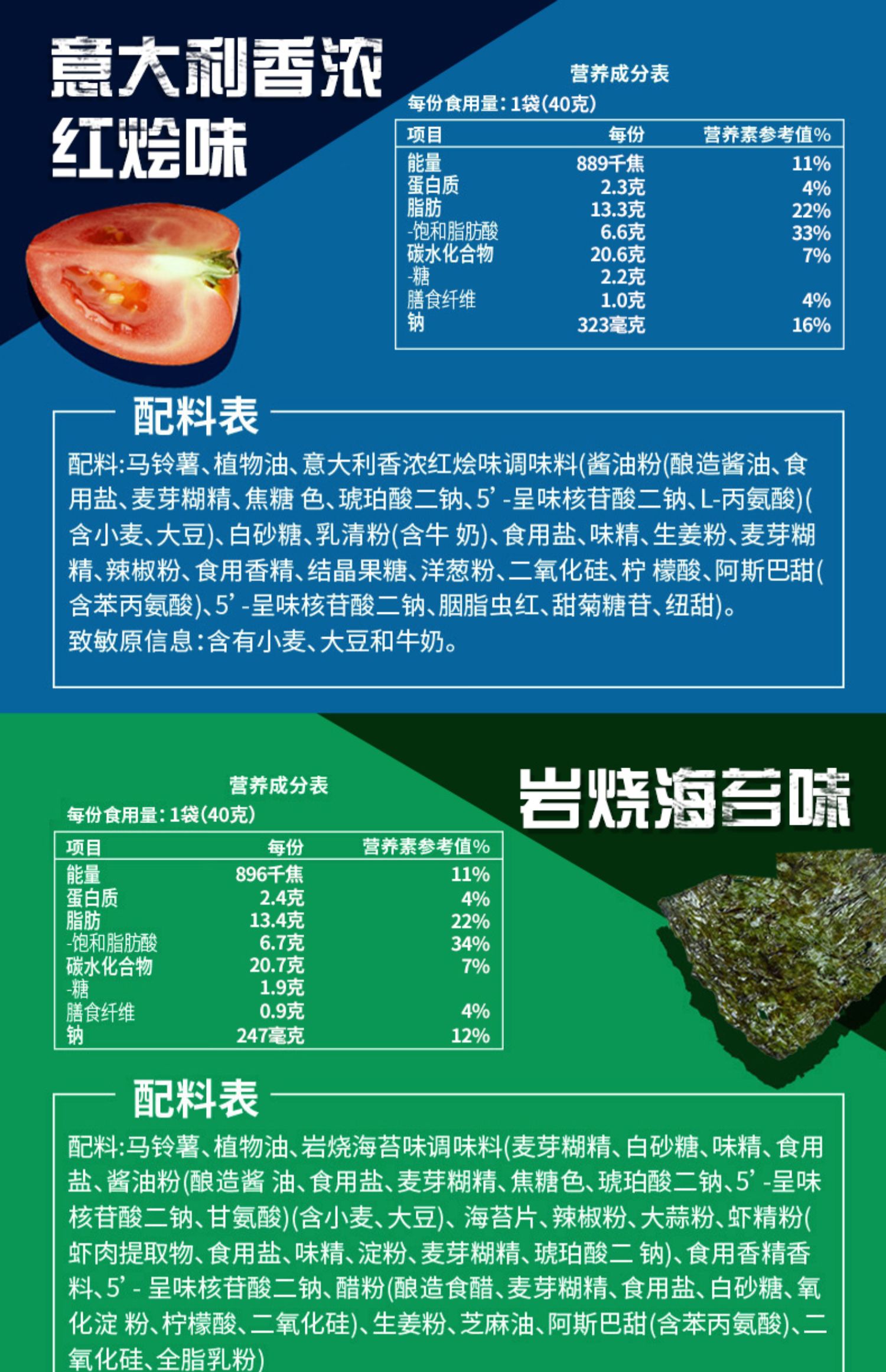 【乐事】多口味组合薯片40g*10袋