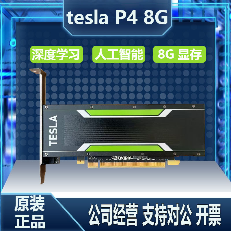 Tesla/Tesla P4 8G видеопамяти P100 16G P40 24G графической карты с графическим процессором для глубокого обучения Изображение 1