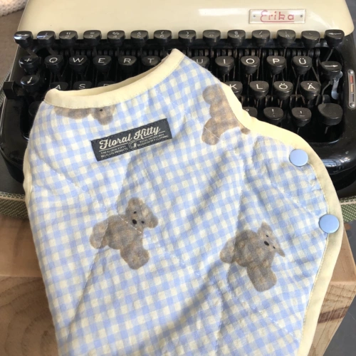 Милый стеганый летний брендовый жилет, с медвежатами