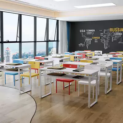 Training table Factory Direct Sales educational institutions desks and chairs combination primary and secondary school students tutoring training class desk