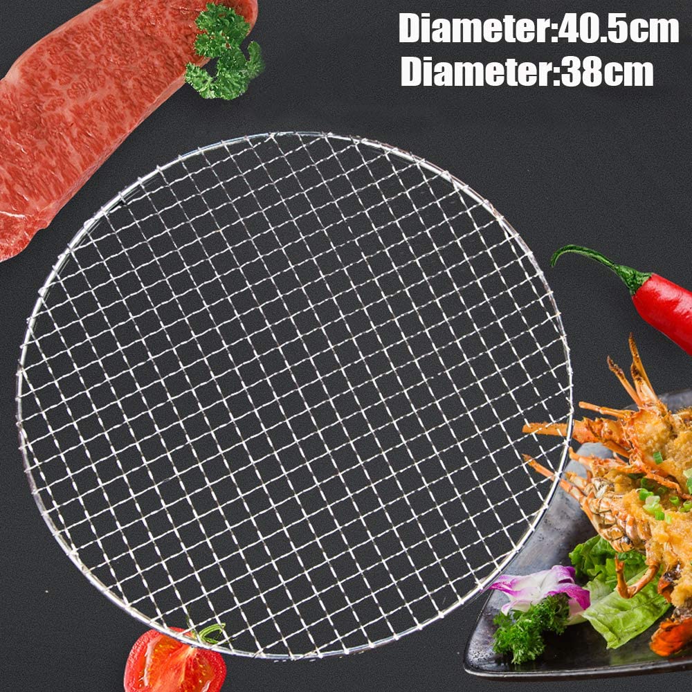 BBQ mesh round stainless steel mesh sheet Japanese grill mesh straight fire mesh rack bold commercial wire small encryption