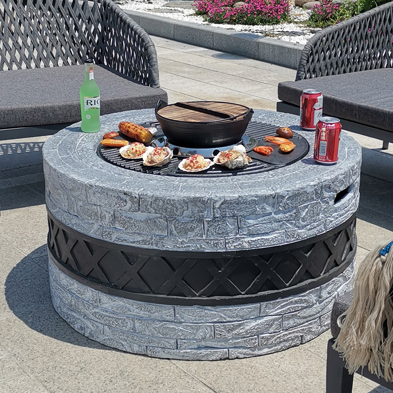 Lomo Tripod Outdoor Barbecue Grill Hot Pot Table Villa Courtyard Garden Carbon Grilled Meat Rack Charcoal Home Heating Stove Fire Basin-Taobao