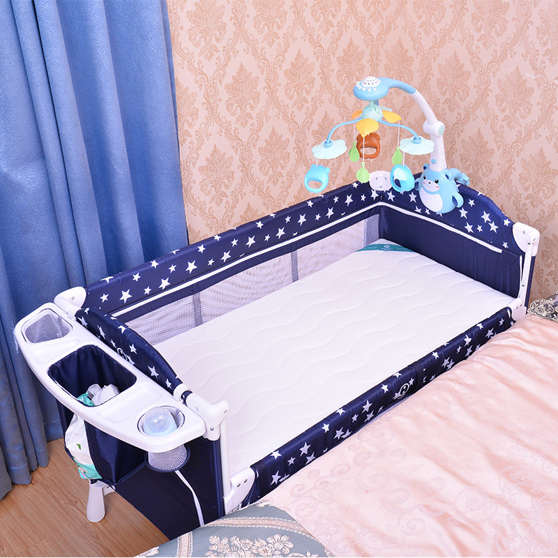 HeyoJa Crib Splicing Large Bed Foldable Baby Bed Removable Bb Bed Newborn Multifunction Cradle Bed-Taobao