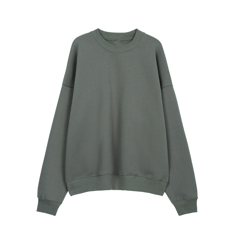 Base sweatshirt with a round collar