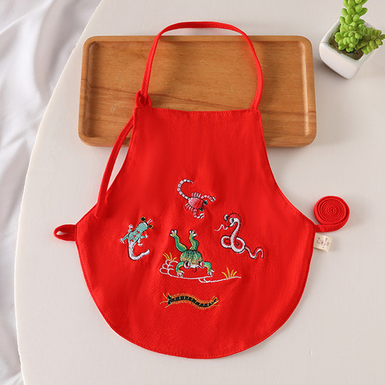 Five-Toxin Bellyband for Infants, Red Cotton Belly Protector for Newborn Boys and Girls, Five-Toxin Clothing for Summer, with Added Cotton to Prevent Catching a Cold