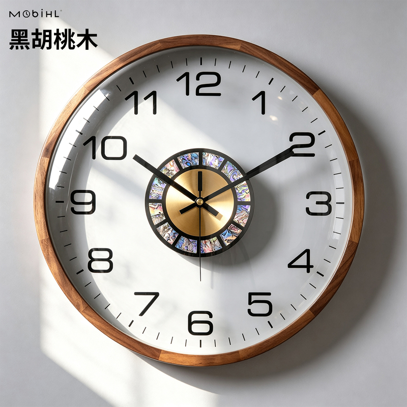 Walnut Solid Wood Shell Wall Clock 2026 New Model for Living Room, Wall-Mounted, Light Luxury, High-End Vintage Style Clock, Premium Timepiece Walnut Solid Wood Shell Wall Clock 2026 New Model for Living Room, Wall-Mounted, Light Luxury, High-End Vintage Style Clock, Premium Timepiece