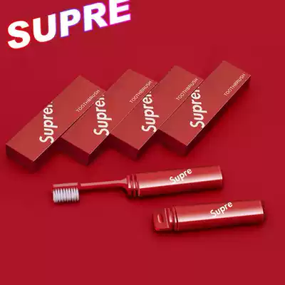 Portable toothbrush toothpaste one suit with travel mini with folding office for adult soft hair