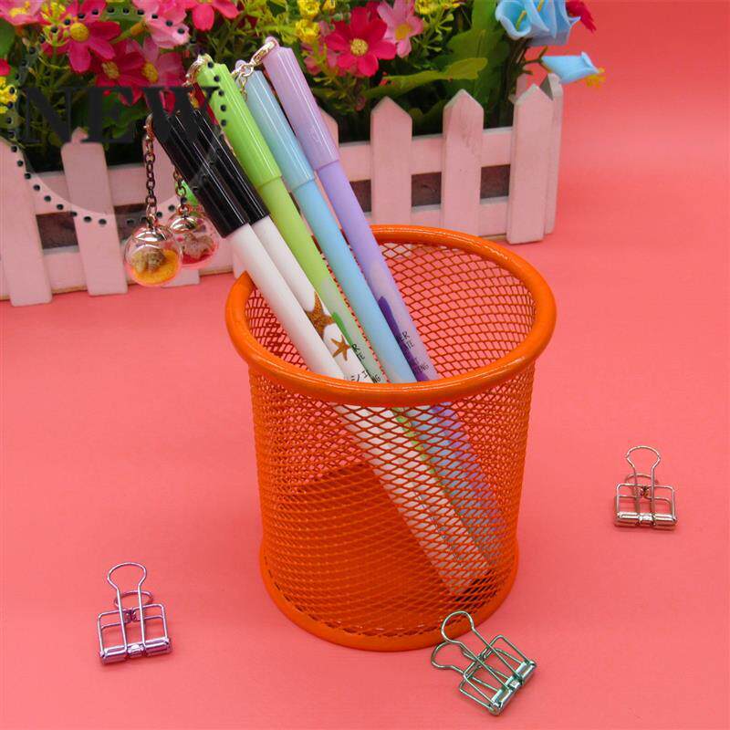 Creative pen holder wire classic durable ◆ customized Round mesh color anti-rust pen holder pen cylinder round pen