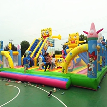 Manufacturer Direct Sale Stall Child Large Inflatable Castle Trampoline Trampoline Trampoline Outdoor Pleasure Equipment Customized Naughty Castle