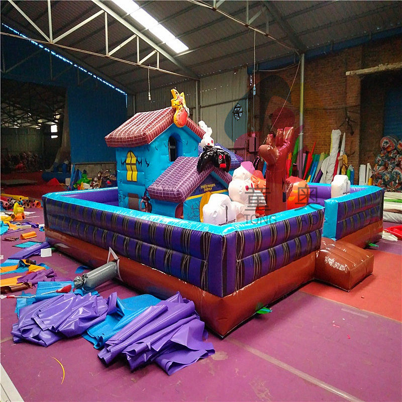 Direct selling indoor bouncy castle small trampoline big slide game house home jumping bed children naughty castle