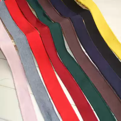 Ribbed cuff neckline fabric summer thin T-shirt mercerized cotton thread garment accessories fabric material round collar