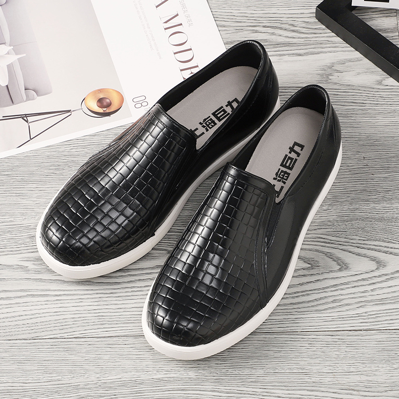 Authentic Shanghai Juli Men's Rain Boots, Waterproof Low-Top Water Shoes, Non-Slip Low-Top Kitchen Work Shoes, Wear-Resistant Men's Shoes
