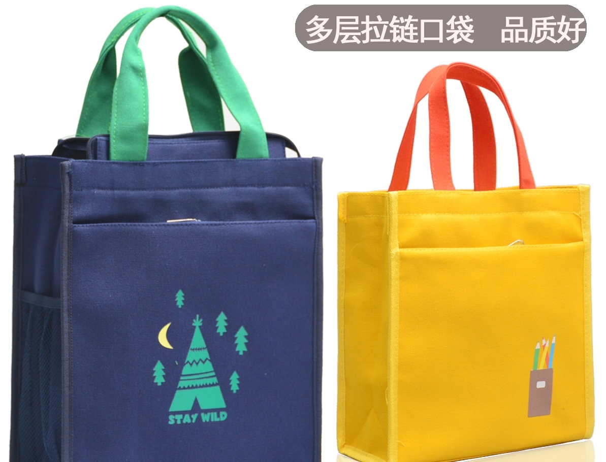 First-grade fine art teaching bag pupils canvas handbag filled with fine arts bag waterproof fine art bag