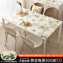 UARA (illustrator series) ins wind leather dining table cushion waterproof and oil-free table cloth anti-scalding table mat