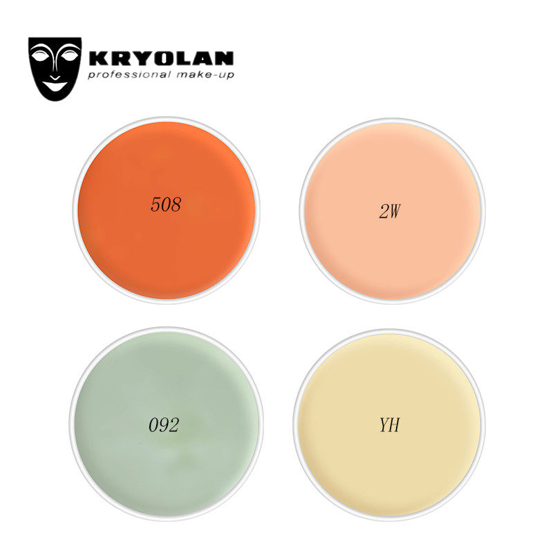 KRYOLAN Opera Phantom New Face Orange Beige Green Cover Cream Covered Black Eyed Pimple Eyelid Bag
