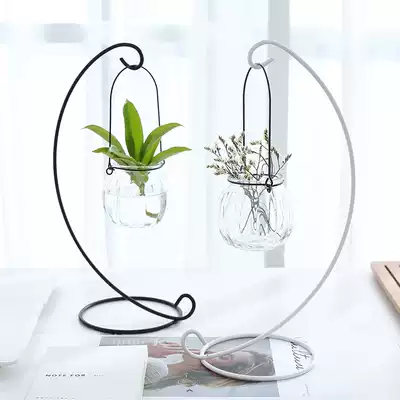 Simple balcony terrace potted wrought iron adhesive hook flower stand gardening shelf pot stand golden Kudas plant hanger