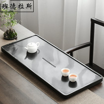 Wu Jinshi tea tray whole hand-polished stone Chinese tea table household simple drain tray tea sea can be customized