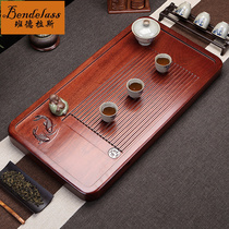 Rosewood tea tray Whole solid wood office living room household tea table Simple Chinese high-end hand-polished tea set