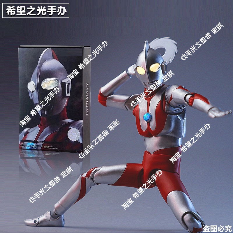 Shf First Generation Real Bone Carving Ultraman Six Brothers Showa Ace Seven Jack Zoffie Tyro Figure Toy Gift