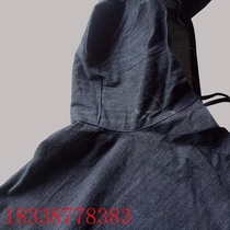 Denim shawl hat work cap dustproof hat anti-fouling hat labor protection denim fabric work clothes printable