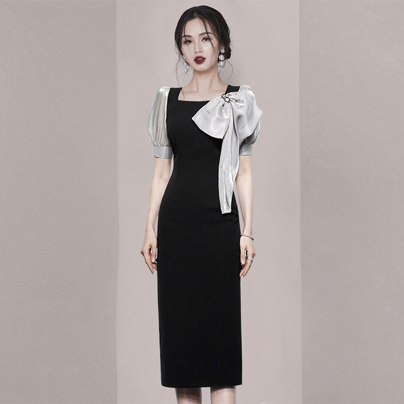 Light luxury niche design butterfly knot dress 2023 new high - end high - quality women dress