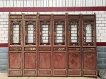 Old Liuhe door lattice door old door leaf old window partition entrance hall ancient building Chinese style wood art folk simple decoration