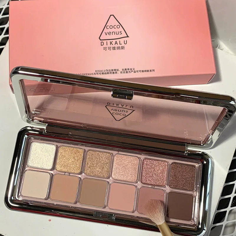 DIKALU Тени, матовый праймер под макияж, румяна для лица, 12 цветов, землистые тона, широкая палитра