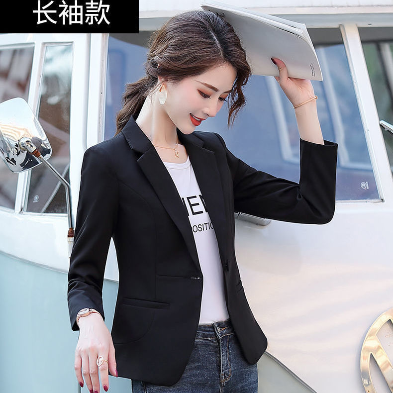 Women's Blazer, New Korean Style for Spring and Autumn, Slim Fit, Interview Attire, Elegant and Slimming, Professional Suit Jacket, Casual Wear