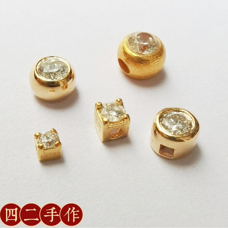 18K 1-Point Diamond, 3-Point Diamond, 5-Point Diamond, Small Square Sugar Diamond, Bubble Diamond, Bracelet Accessories 18K 1-Point Diamond, 3-Point Diamond, 5-Point Diamond, Small Square Sugar Diamond, Bubble Diamond, Bracelet Accessories