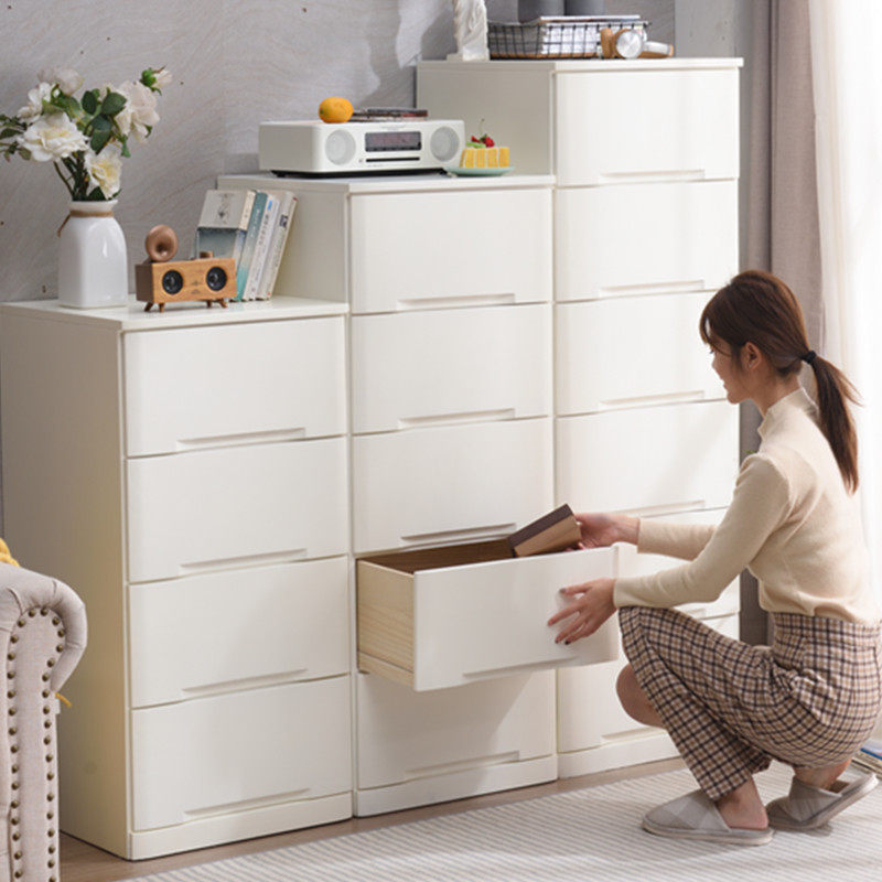 Cabinet locker wooden modern luxury solid wood drawer with wheel collection cabinet living room cabinet bedroom cabinet