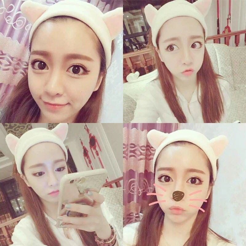 Wash face hair band headgear cat ears antler bow hair band makeup practical star with hair accessories