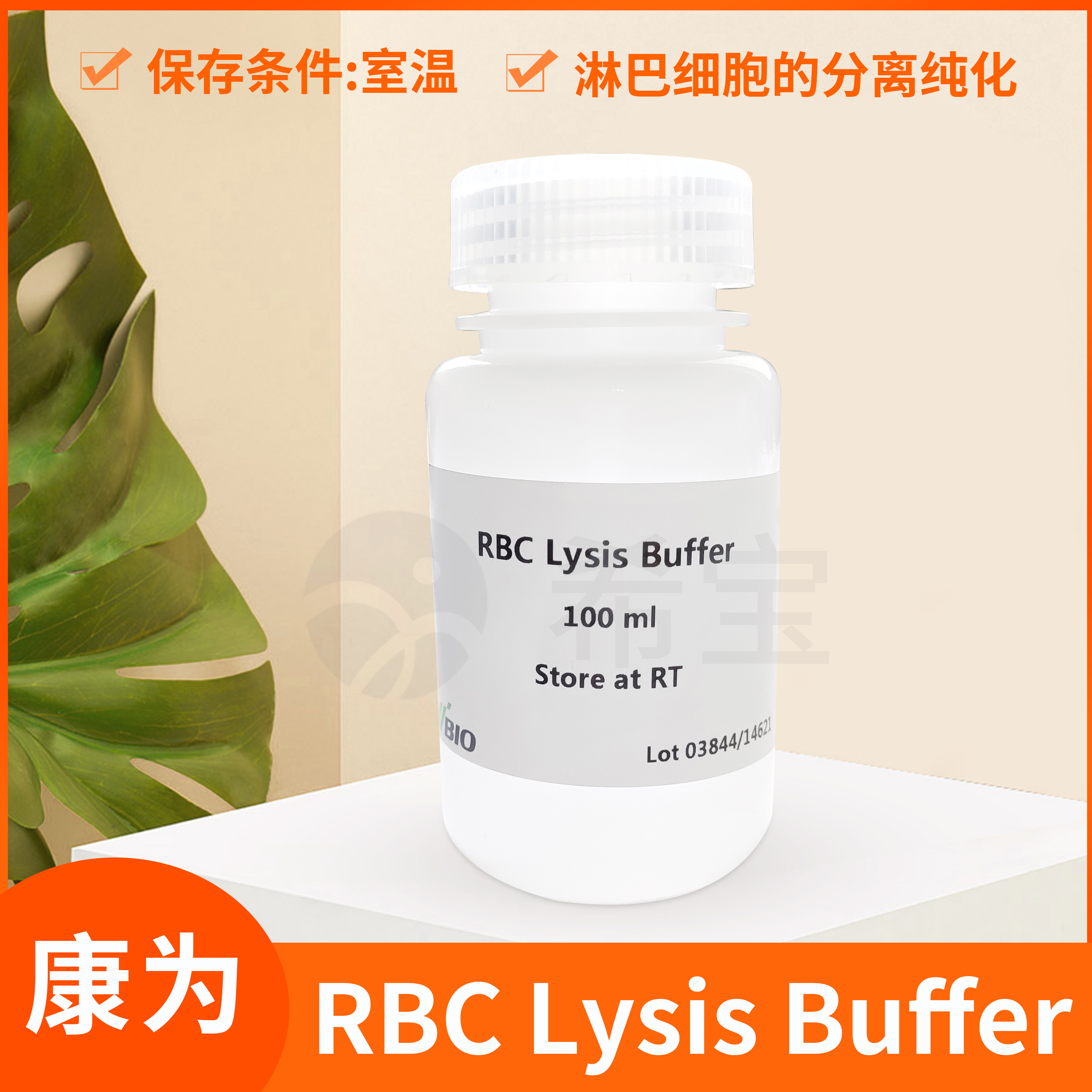 CWBIO康为世纪裂解液去除RBC Lysis Buffer CW0613S-100ml