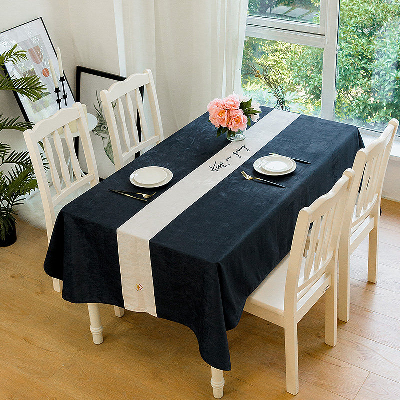 Nordic minimalist pure colour net red ins table cloth waterproof and burn-proof rectangular cloth table cloth tea table cloth table cloth