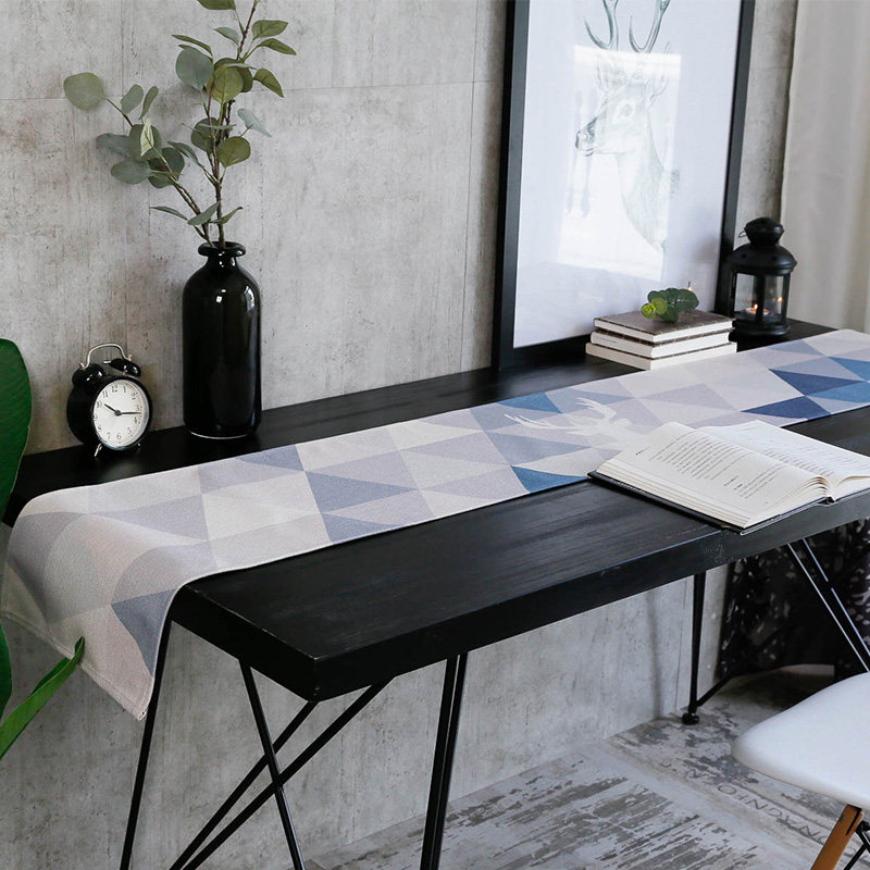 Nordic cotton linen table flag modern minimalist table flag cloth coffee table towel fabric tea flag cloth bed end towel TV cabinet cover cloth