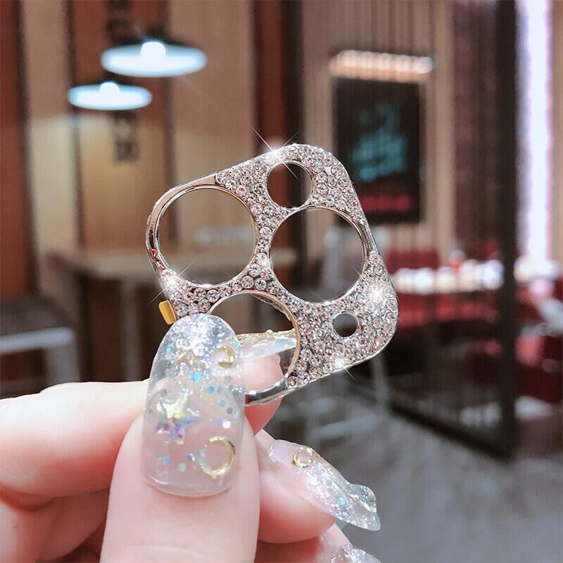 Luxurious flash drill Apple 13promax phone lens protective film applies iPhone12 metal camera stickling woman