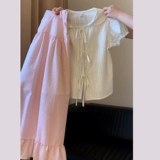 Кукла, летняя рубашка, длинная юбка, комплект, кукольный воротник, изысканный стиль