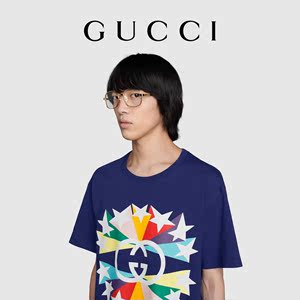 [新品]GUCCI古驰520特别系列星爆印花棉质T恤