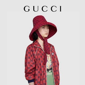 [新品]GUCCI古驰520特别系列绑带式GG帆布帽子