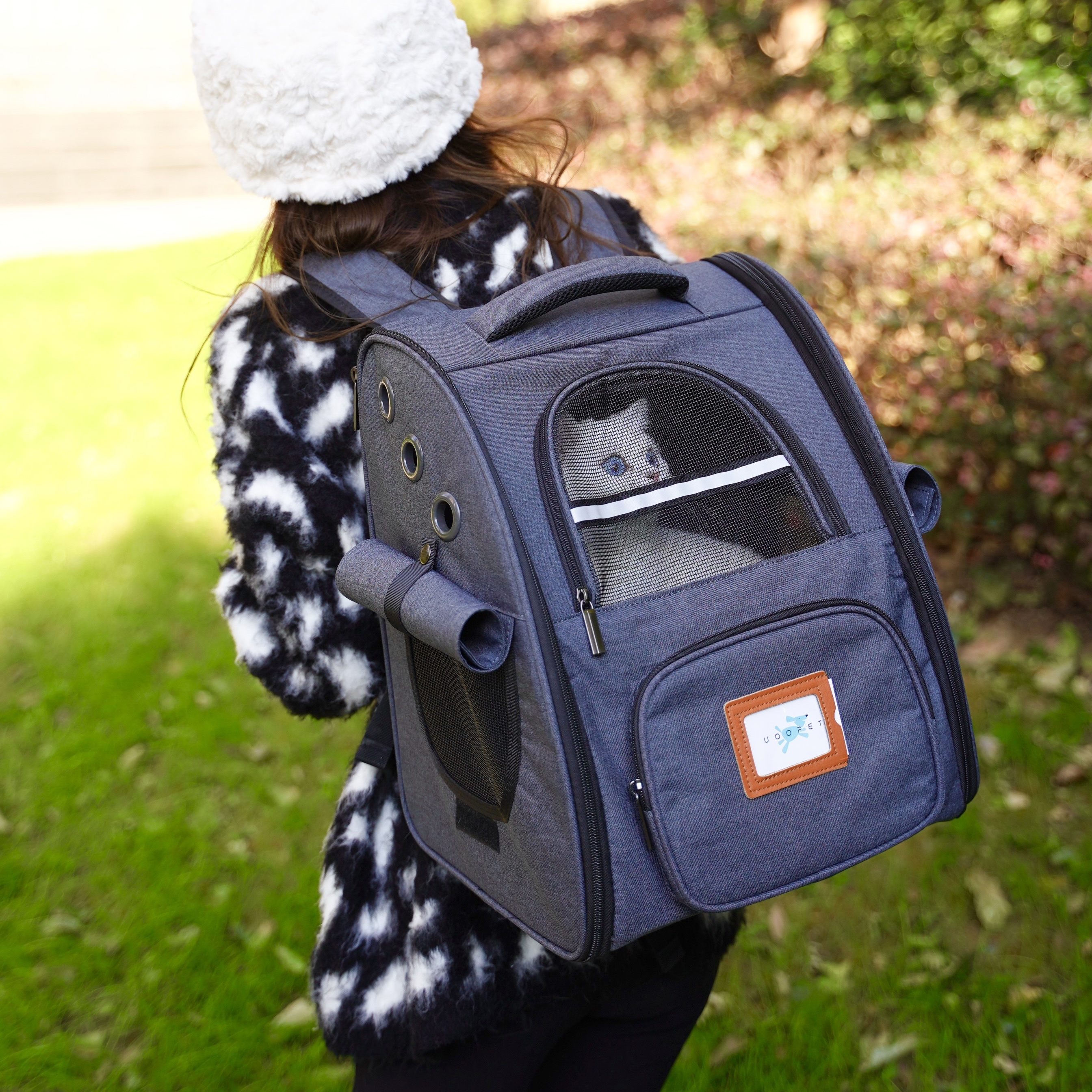 Cat Backpack Out of winter Pets Double shouldset kittens Outer band Cat Cat Supplies Cat Bags Out of portable large capacity 