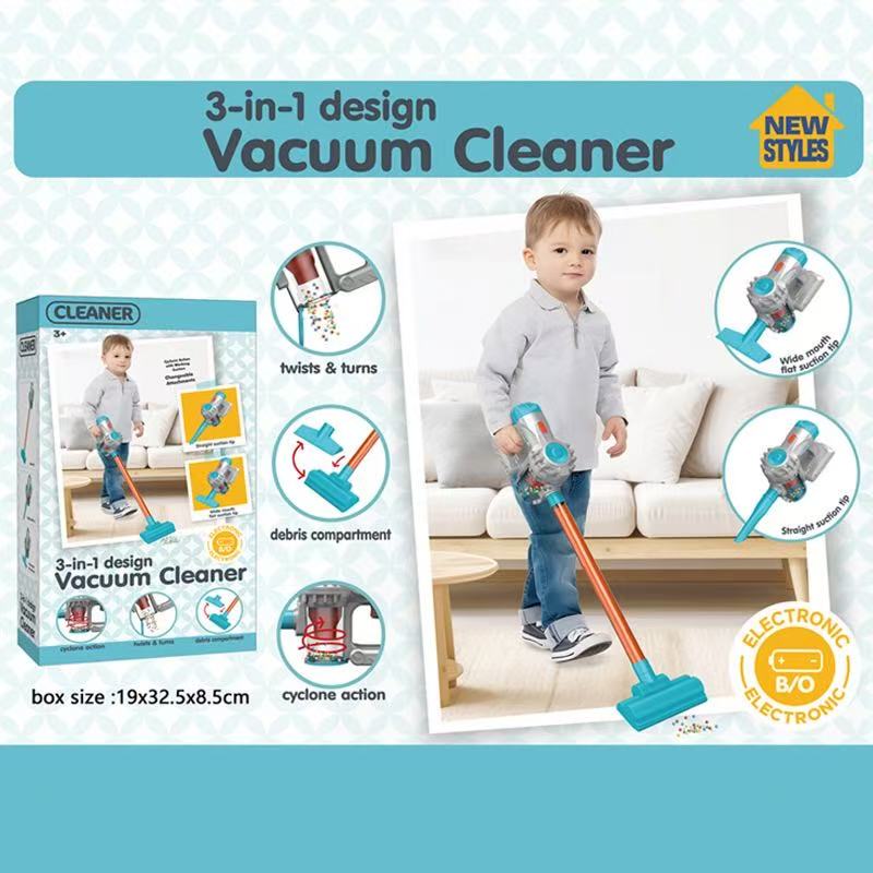 New Luxury Children's Electric Vacuum Cleaner Broom and Dustpan Set Sweeping and Cleaning Cleaning Toys Play House